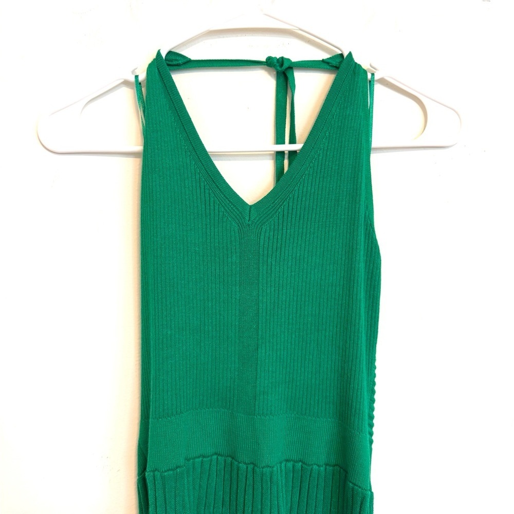 2/$30 - a new day - Green Midi Halter Sweater Dress Pleated NWT Medium - Picture 4 of 10